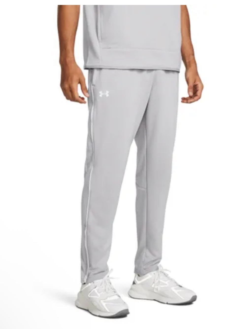 Men’s Under Armour Command Warm Up Pants Light Gray Athletic Joggers Size 3XL